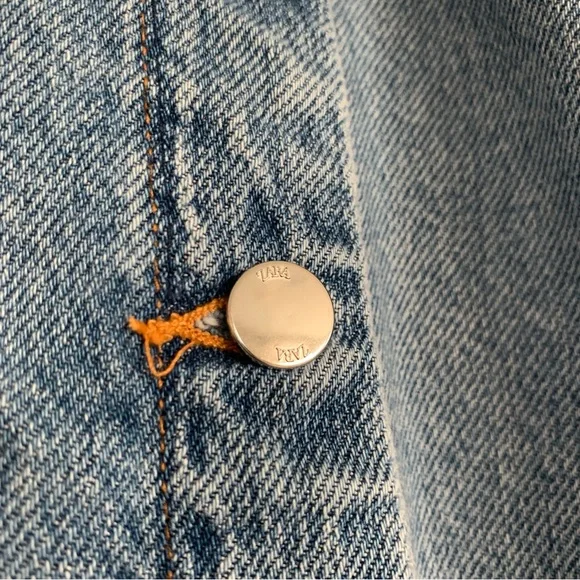 [🌟 PRICE FIRM] ZARA Denim Crossover Midi Skirt Blue Jean Pencil Skirt w/ Slit - Picture 7 of 15